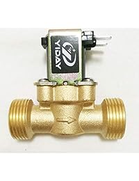 Válvula de solenoide eléctrico de latón de 12 V CC con 2 vías normalmente cerradas para agua de aire.