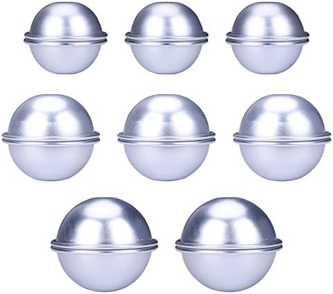 LiangGui Bath Bomb Molds Cupcake Baking Making Kits Metal Spherical Cookie Mould