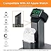 ZIKU Wireless Charger.6 in 1 Aluminum Alloy 80W 14A 5-Port USB Wireless Charging Stand Station Dock for Airpods/Apple Watch 5/4/3/2/1 iPhone 11 Pro Max/X/XS/XR/Xs Max/8/8 Plus-Built-in Adapter (Gray)