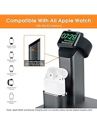 Ziku Z808 - Soporte de aluminio para Apple Watch iPhone X 8 8Plus 7 7Plus 6s 6s Plus, color negro