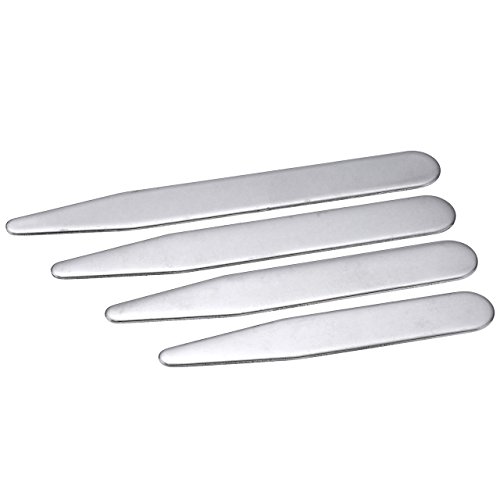 Zysta 40 Top Quality Stainless Steel Collar Stays Bones Stiffeners For Dress Shirts, 4 Size-2.25" 2.5" 2.75" 3" - Thumbnail 2