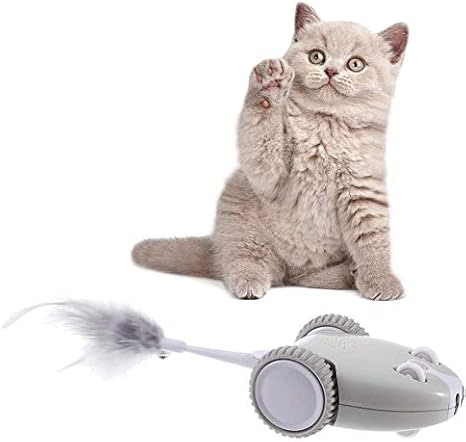 Muswanna Jouet Robotique Interactif Pour Chat En Forme De Souris Automatique Irreguliere Mobile Usb Rechargeable Electronique Avec 5 Plumes De Rechange Pour Chat Chaton Enfants Amazon Fr Animalerie
