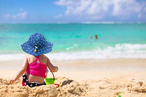 ThunderCloud Children's 50+ SPF UV Protective Baby Sun Hat,Anchors,12-24 Months