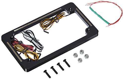 Custom Dynamics TF04-B License Plate Frame (Black All-In-One with Integrated Plate Light, Turn-Signals, and Brake Light)