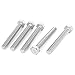 uxcell M8 x 60mm DIN933 Stainless Steel Hex Hexagon Head Screw Bolt Cap 5pcs