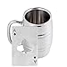 Stainless Steel Beer Mug , Coffee Cup , Tuyounger Double Walled Air Insulated Beer & Beverage Mug,18 oz (1Pack)