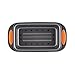 Rachael Ray Yum-o! Nonstick Bakeware 2-Piece Meatloaf Pan with Insert, Gray with Orange Handles