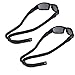 Chums Cotton Large End XL Eyeglass and Sunglass Retainer / Strap, Black (2 Pack)