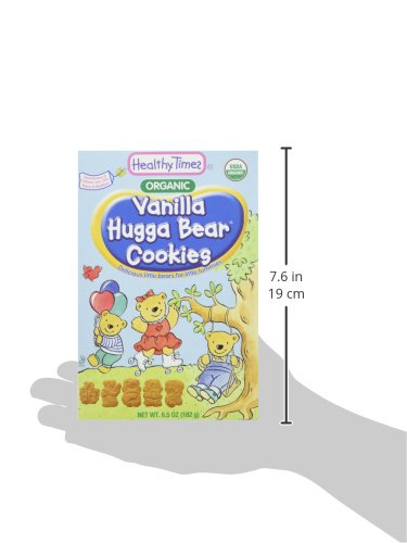 Healthy Times Organic Hugga Bear Vanilla Cookies, 6.5 Ounce