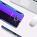 Wireless Charger Samsung Galaxy S8 Case, FLOVEME Slim Fit Gradual Colorful Gradient Change Color Ultra Thin Lightweight Electroplating Bumper Anti-Drop Clear Hard Back Cover Holder, Transparent Purple