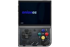 MARRYOO MIYOO Mini Plus 128GB Onion OS Preinstalled Retro Portable Handheld 3.5inches IPS Screen Game Console Miyoo Mini+ Console Compatible with Onion OS (Black Transparent)