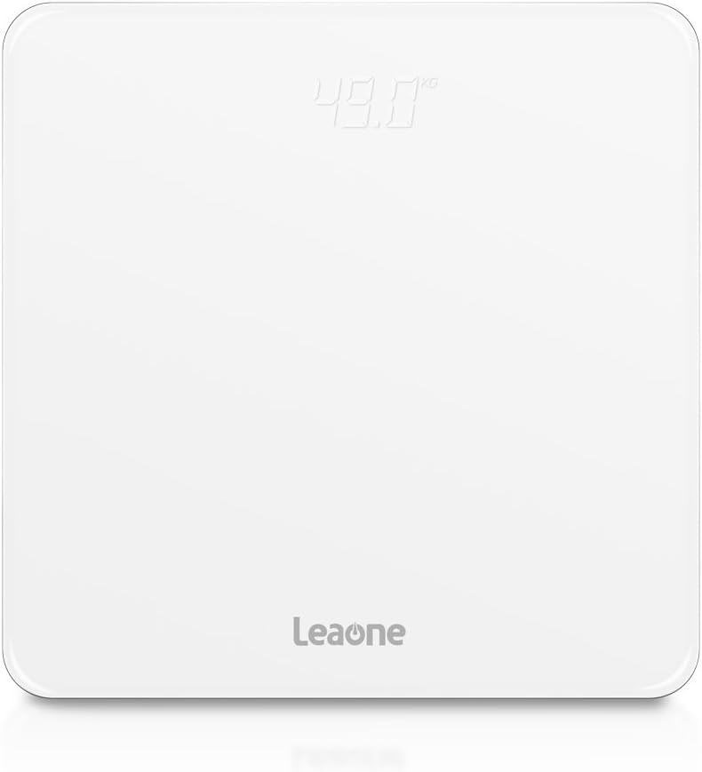Leaone Digital Smart Body Weight Scale Body Fat Scales LED Screen 6mm Thickness 400lb ZB1002