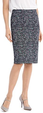 Printed Millennium Pencil Skirt, Black Green, Small
