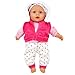 Baby Doll Feeding Set, Includes 16 Inch Soft Body Baby Doll with Winter Outfit Accessories, Jacket, Bib, Feeding Plate and Food Utensils - A Realistic Doll Set Collection for Toddlers, Girls and Kids