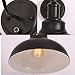 Kingmi Wall Lamp Dimmable Wall Sconce Black Industrial Vintage Farmhouse Wall Sconce Lighting Gooseneck Wall Light Fixture with Plug in Cord and On Off Toggle Switch for Bedroom Nightstand