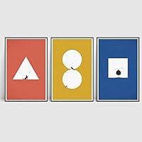 3 Piece Framed Canvas Wall Art Geometric Illustration Canvas Prints Home Artwork Decoration for Living Room,Bedroom - 16