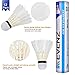 KEVENZ 12-Pack Goose Feather Badminton Shuttlecocks with Great Stability and Durability, High Speed Badminton Birdies Balls