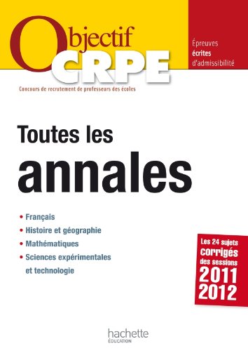 crpe : annales session 2011 2012 by (Paperback)