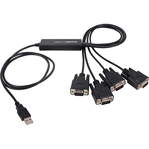 Netmate Cable NETmate KW-440C USB2.0 to 4 Port RS232 Converter (FTDI) (5ft) Using ...
