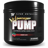 Titan Nutrition Pump Unrivaled – 10 g Pure L‑Citrulline Nitric Oxide Boost, Stimulant‑Free Nootropic Pre‑Workout with Beta Alanine, S7, and Glycercize (Pump Unrivaled, Cherry Luau)