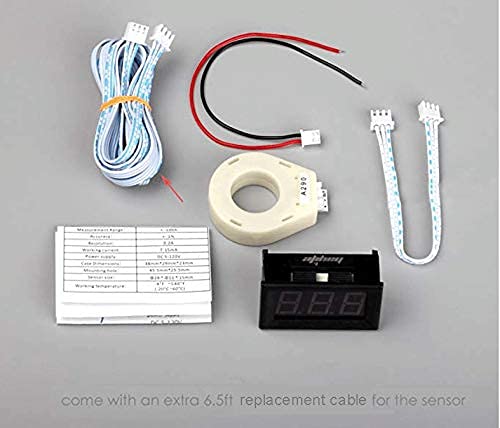 bayite DC 5-120V 100A Mini Digital Current Voltage Amp Meter Ammeter Gauge with Hall Effect Sensor Transformer