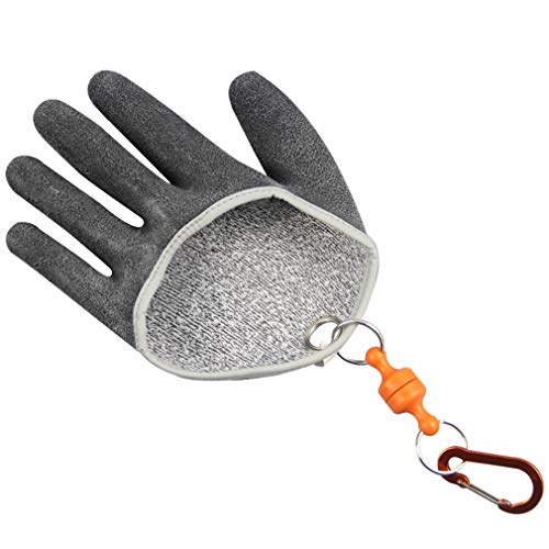 Angelhandschuh mit Magnethaken, schnittfest, wasserdicht, rutschfest, für Fischer, links