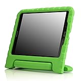 MoKo Samsung Galaxy Tab A 9.7 Case - Kids Shock Proof Convertible Handle Super Protective Stand Cover Case for 2015 Galaxy Tab A Tablet 9.7 inch (SM-T550 / P550), Green (with S-Pen Opening)