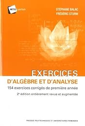 Exercices d'algèbre et d'analyse