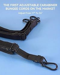 24 Inch Adjustable Carabiner Bungee Cords with 190