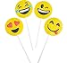 Yellow Emoji Smile Face Lollipop Sucker 1 Dozen