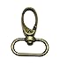Generic Bronze 1 Inch Inside Diameter Oval Ring Lobster Clasp Claw Swivel Lobster Snap Clasp Hook for Strap Pack of 10