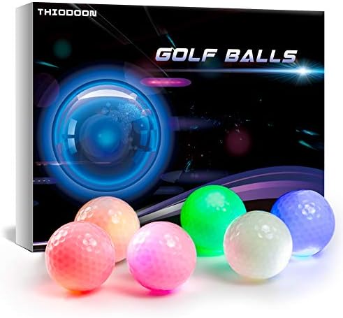 GOANDO Glow Golf Balls Night Sports Light up LED Golf Ball Glow in The Dark Golf Balls Multi Colors of Blue, Yellow, Red, White, Green, Pink for Your Choice GOANDO Glow Golf Balls Night Sports Light up LED Golf Ball Glow in The Dark Golf Balls Multi Colors of Blue, Yellow, Red, White, Green, Pink for Your Choice