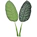 Fake Leaves 25'' Large Artificial Palm Leaves Banana Leaves Tropical Plant Green Single Leaf Palm Fronds Hawaiian Luau Party Theme Palm Sunday Decorations 5 Pcs (Dark Green)