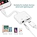 Headphone Adapter for iPhone 7 3.5mm Splitter Jack Dongle Earphone Cable Charge and Aux Audio Connector for iPhone X/Xs/8/8 Plus/7/7 Plus 2 in 1 Headphone for Music and Charge Support All iOS Systemsthumb 3