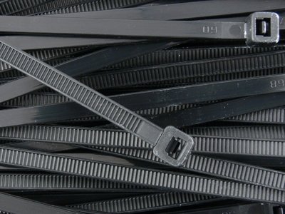 8 Inch Black Standard Nylon Cable Tie - 1000 Pack