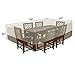 SONGMICS Patio Table and Chair Cover Outdoor Furniture Cover Waterproof Rectangular (128
