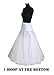 BEAUTELICATE A-line Full Gown Floor-Length Bridal Dress Gown Slip Petticoat White L