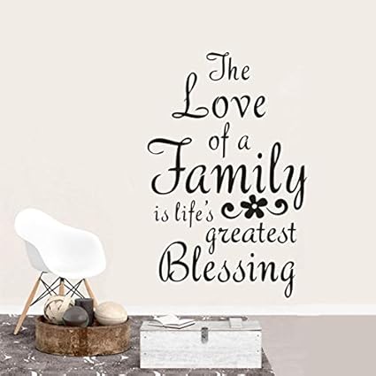 Yuanminglu Ameublement Amovible Est Une Benediction Citation Mur Vinyle Famille Amour Lettrage Papier Peint 63 Cm X 97 5 Cm Amazon Fr Cuisine Maison