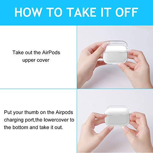 AirPods Pro Case, Facbiny Transparent TPU Cover for AirPods 3 [2019] Airbag Protection and Hingeless Shockproof Scratch-Resistant