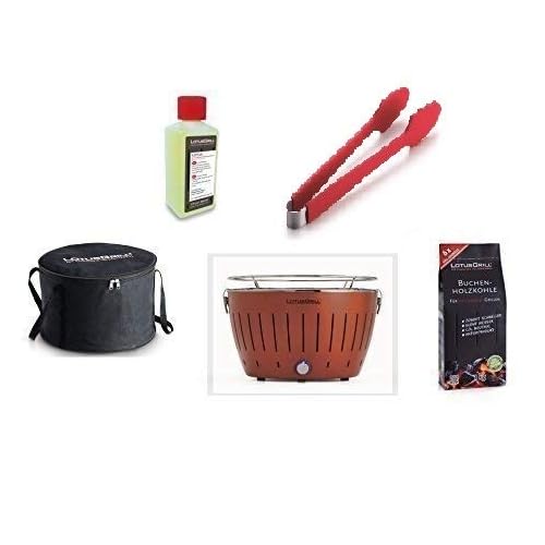 LotusGrill Classic Starter-Set Nero - Griglia Con Carbone Di Faggio E Borsa Trasporto - Per Balcone E Campeggio - Foto 3