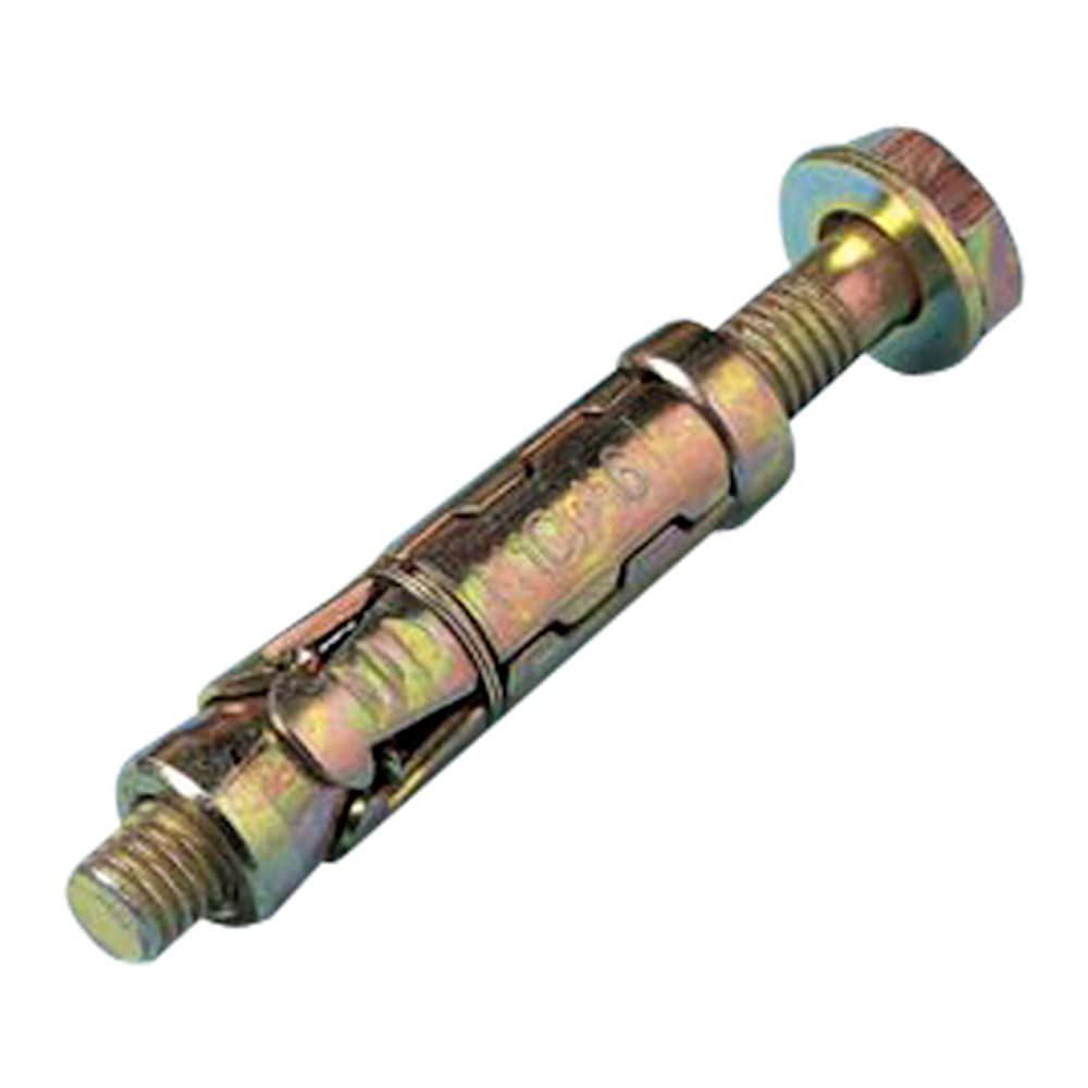 Merriway BH03954 (5 Pcs) Steel Hex Head Loose Bolt Shield Anchor, YZP 8.8 M6 x 55 mm - Pack of 5 Pieces