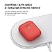 KeyBudz AirPods 2 & 1 Case [Front LED Visible] Protective Silicone Cover and Skin Compatible with Apple AirPods (Without Carabiner, Lava Red)