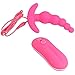 ROWAWA 10-Frequency Vibrating Silicone Anal Plug Vibrator Stimulator Pink