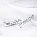 BAMOER Clip on Earrings Cute Black Earrings 925 Silver Ear Climber Earrings for Women Ear Crawler Earrings Sterling Silver