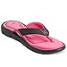 Nike Womens Comfort Thong Sandal (6, Black/Vivid Pink/White)