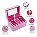 Musical Jewelry Box for Girls Ballerina Music Box Kids Jewelry Boxes Pink Glittery Musical Storage Box with Drawer for Little Girl's Gifts Lamir