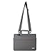 MOSISO Laptop Shoulder Bag Compatible 13-13.3 Inch MacBook Pro, MacBook Air, Notebook Computer with Back Trolley Suitcase Belt, Polyester Carrying Handbag Briefcase Sleeve Case Cover, Gray