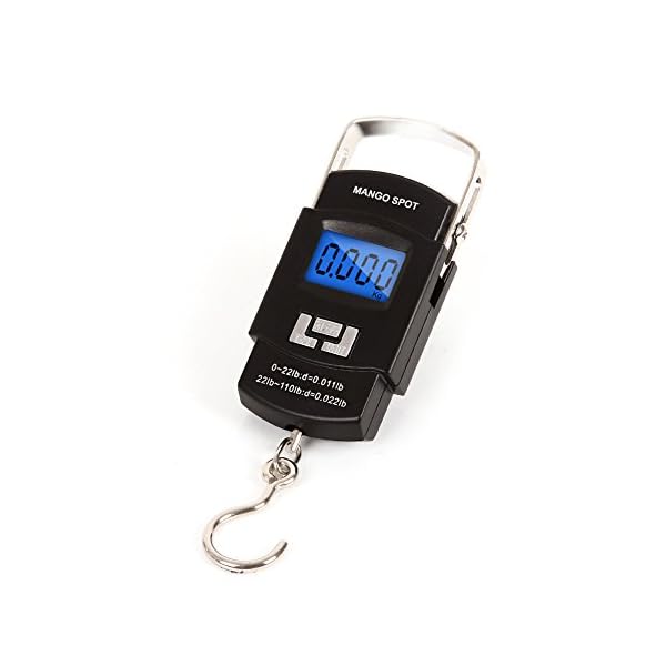 Mango-Spot-LCD-Electronic-Balance-Digital-Fishing-Hook-Hanging-Scale-110-Pound50-Killogram-10-Gram-2-AAA-Batteries-Included