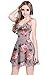 CowCow Womens Vintage Roses Floral Flowers Pattern Sleeveless Dress, XS-5XL