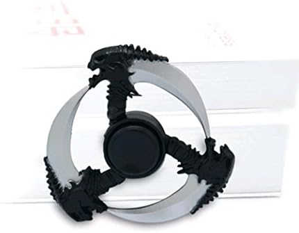 PUTAOINFO Hand Games Finger Hand Spinner Metal Alloy Black Gyro Adult Focus Desk Toy Spinner 01#